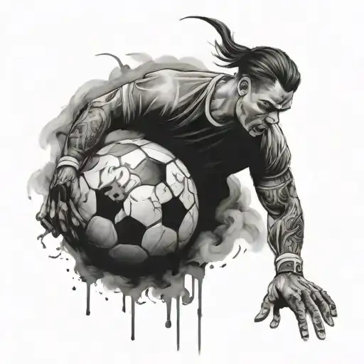 Tattoos Mixing Christianity And Football With A Lot Of Relief