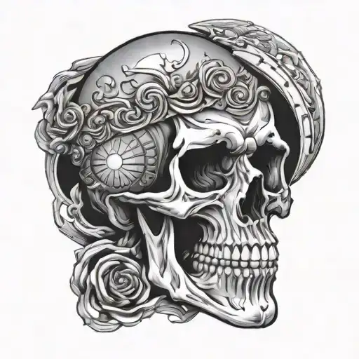 Skull With Moon Eye