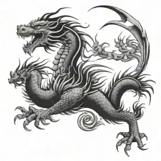 Japanese Dragon Flying