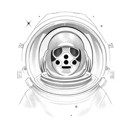 An Astronaut That Has Just Been Cut From The Spaceship Floating Alone In Space