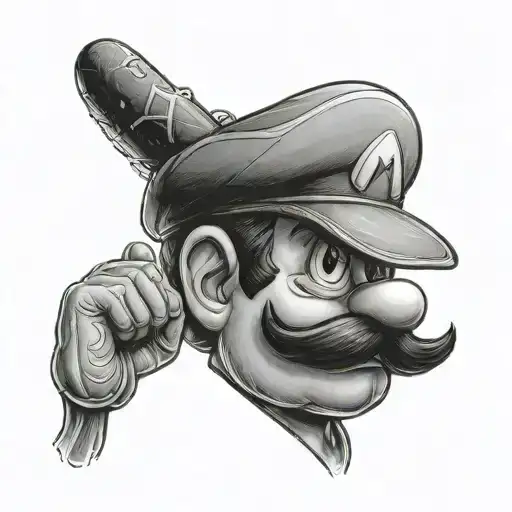 Mario Hat & Smoking Cigar