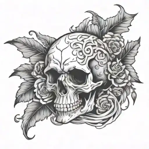 Skull And Noah Kahan Inspired Tattoo Based