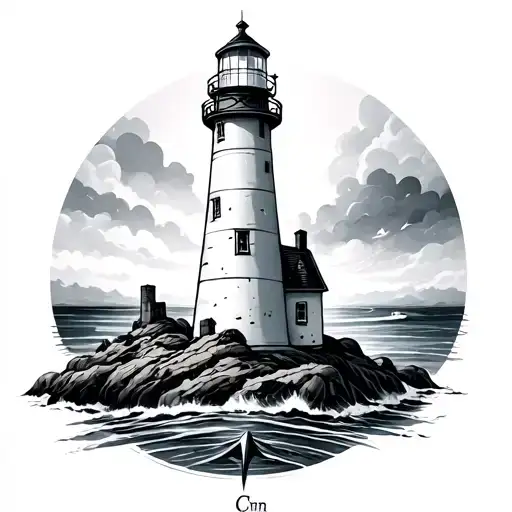 Light House With Compass