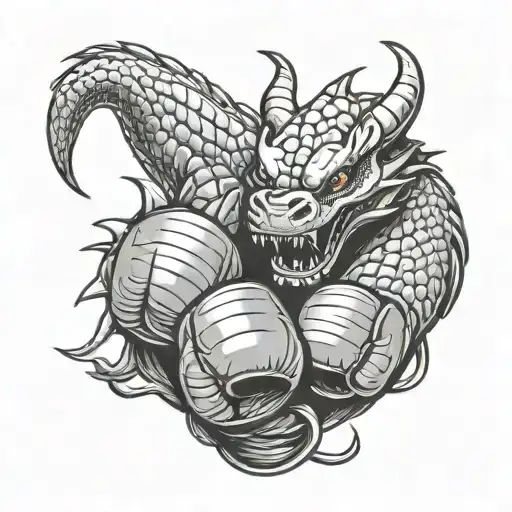 Boxing Gloves With Dragon Balls