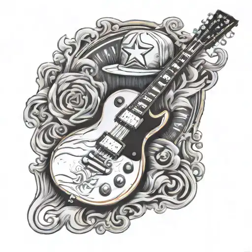 Gibson Les Paul Guitar With Houston Astros Hat Sitting On The Guitar