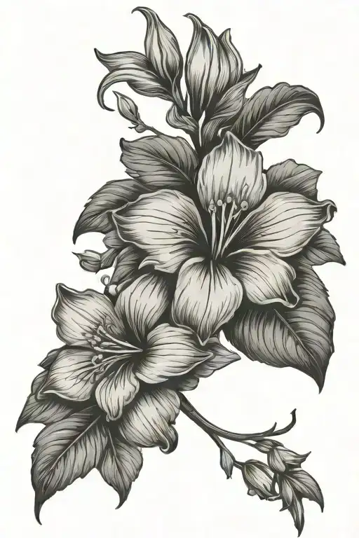 Colorado Columbine And Hawaii Hibiscus Flower