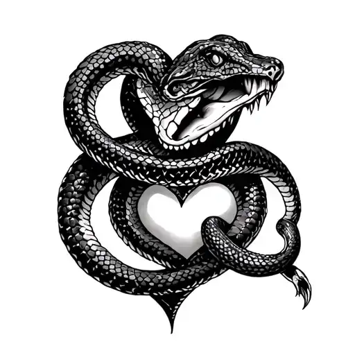 Snake And Heart