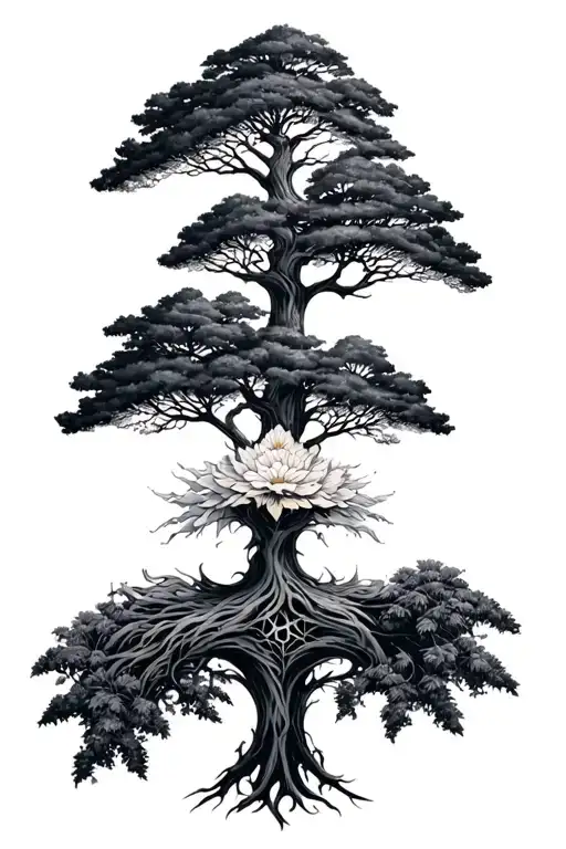 The Five Elements Of Nature Tattoo Design Featuring