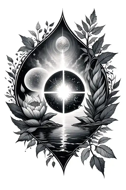 The Five Elements Of Nature Tattoo Featuring