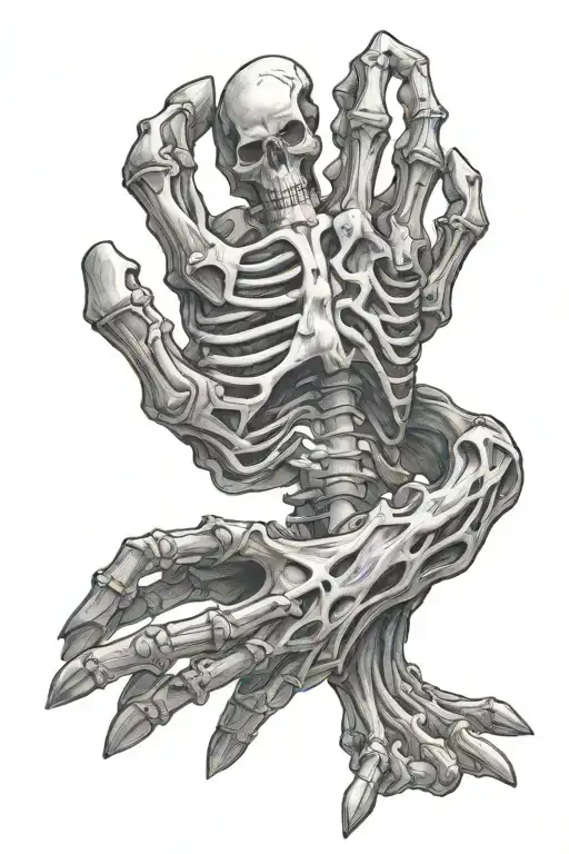 Skeleton Hand Wrapped Around