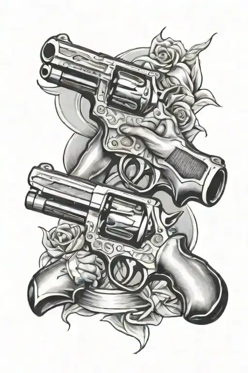 Gangster Guns Crossed