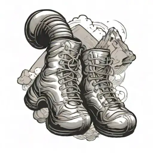 A Mountain Landscape With Boxing Gloves Hanging From The Peak And Moneies Flies Like A Bird