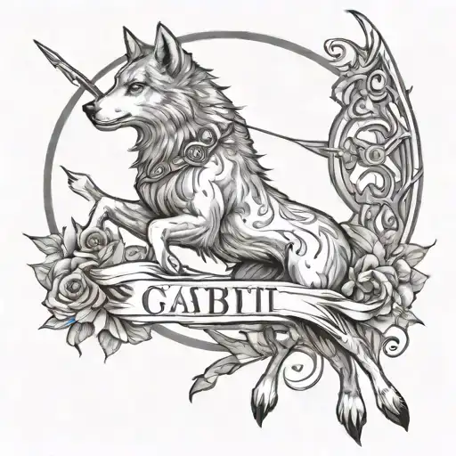 A Sagittarius Concept With The Name Cabi With A Little Bit Of Wolf Concept