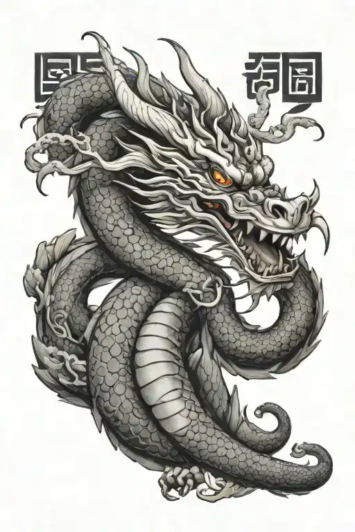 Dragon In Irezumi Made Black And Grey