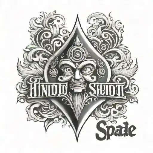 Black Spade With Hindu Slut Written Inside