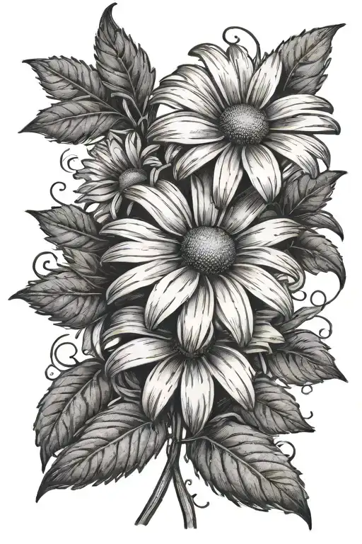 Daisy Flower Growing Sidewalk