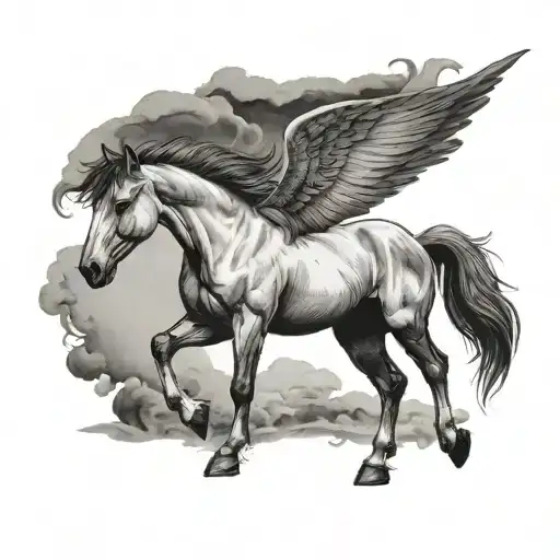 Horse Looking Up With Its Legs Up