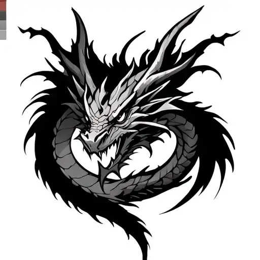 Neda Symbol In Shape Of A Dragon