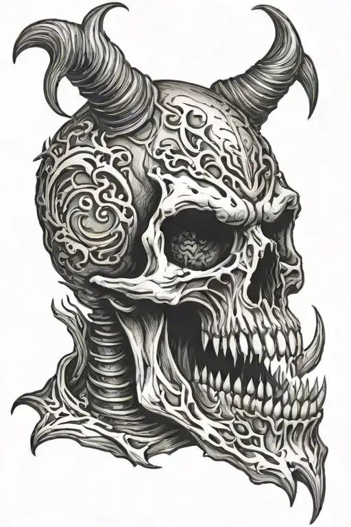 Dead Skull Demon Horor Scream