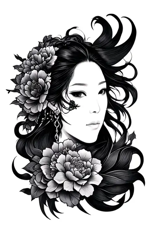 Full Chest Tattoo Japanese Style Clear Background