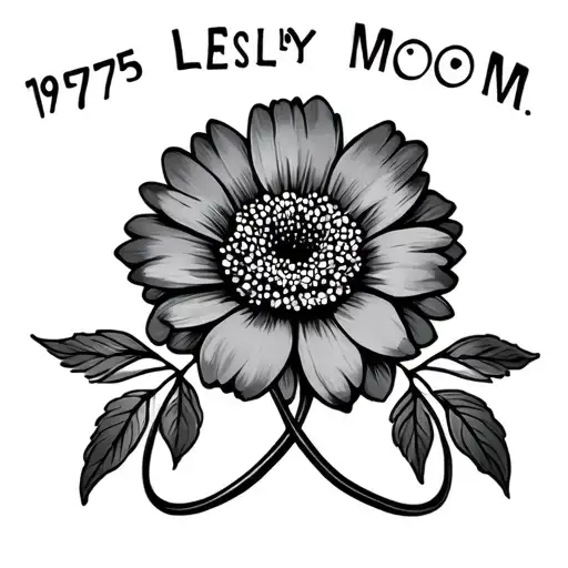 1975 Mixed With A Lesley Flower Infinity Simple And The Word Mom