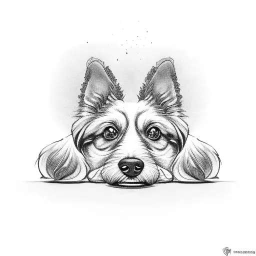 A Dog Laying Down Smiling