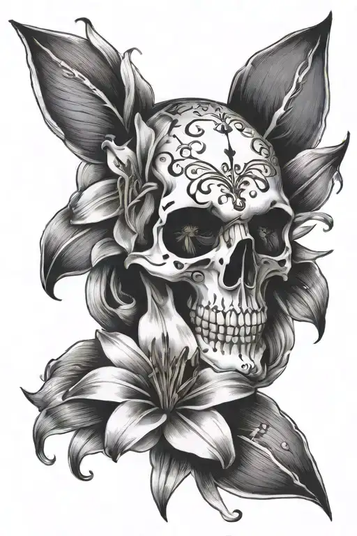 Lily With Skull Face