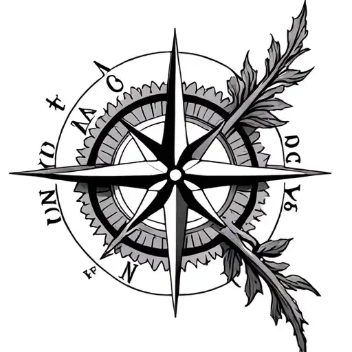 Compass Yorkshire Rose In Middle