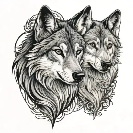 Wolf And Girl Face