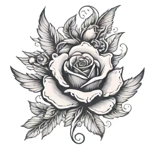 Rose Clouds Wings Money