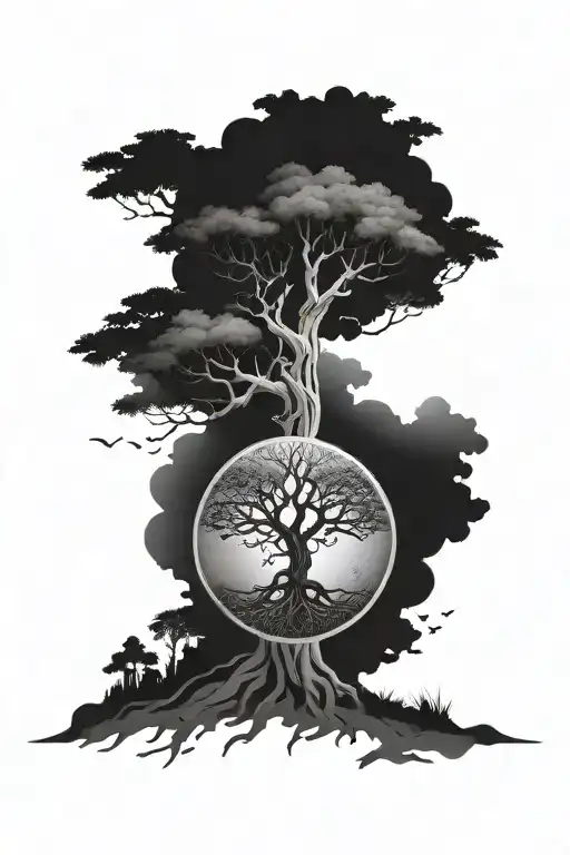 Titan Atlas Who Supports The Tree Of Life Instead Of The World