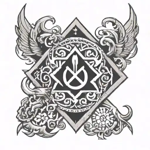 Bottom Boy Survivor Symbol Intertwined