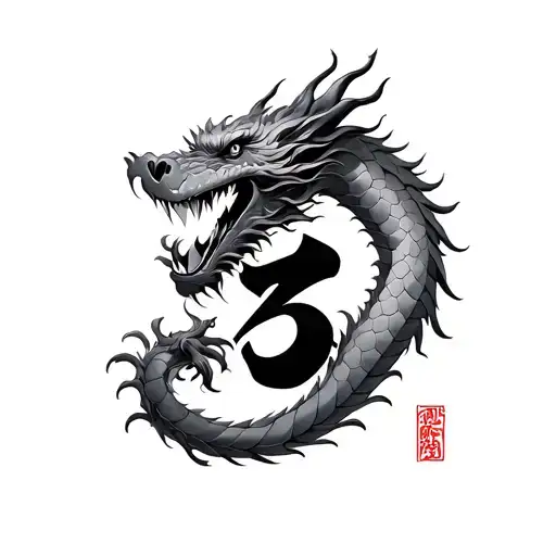 Japanese Dragon Letter