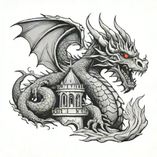 Dragon On Tower