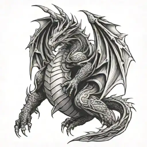 Knight Va Dragon Breathing Fire