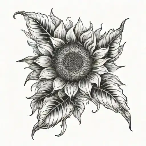 Sunflower Wrap With Sun And Starts