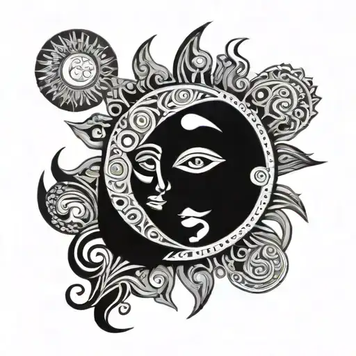 Maori Design Sun And Moon