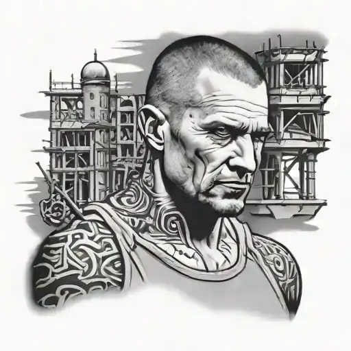 Mike Scofield With Prison Break Background