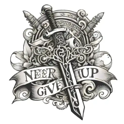 Sword With Word Never Give Up