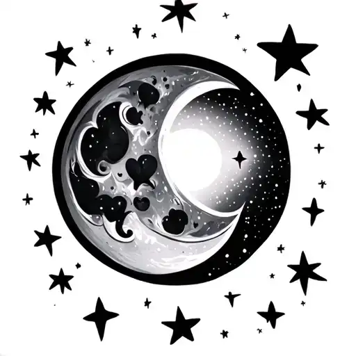 Stars Representing Love You To The Moon