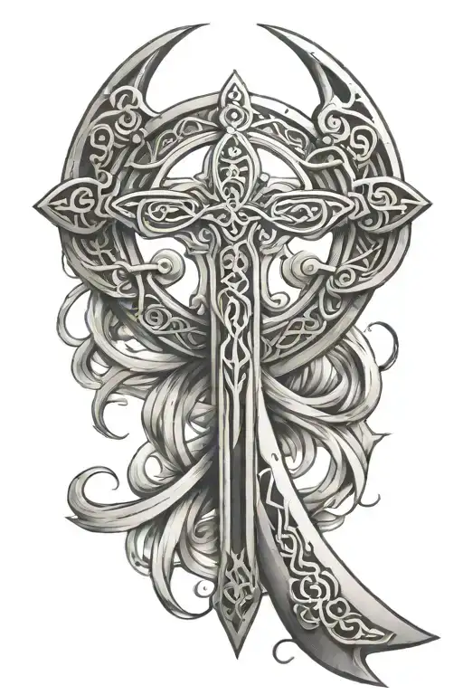 Infinity Orobouros Triquetra Sword