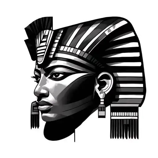 Symmetrical Chest And Stomach Egyptian African