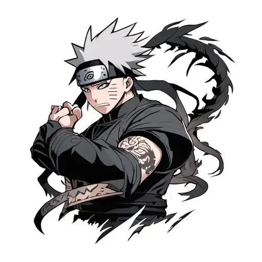 Kakashi Hatake And His Susano In The Background