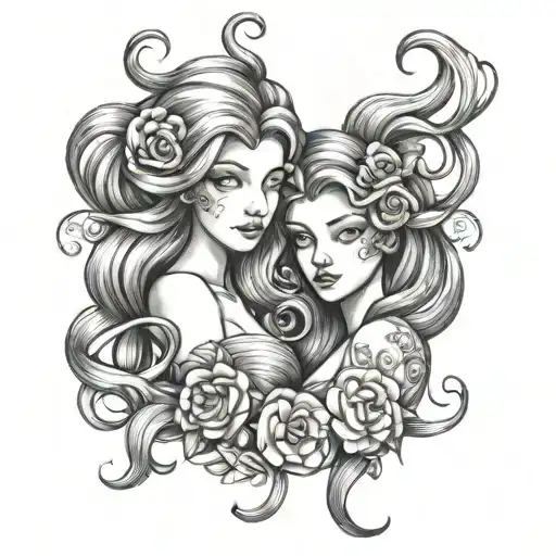 Gemini Sisters Hair Tangled