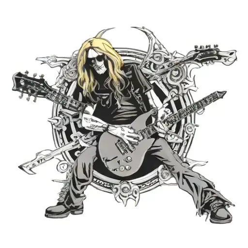 Vic Rattlehead Of Megadeth Playing An Ltd Ec-1000 Black