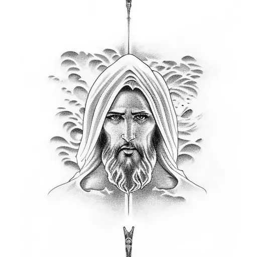 Ocean Wave And Jesus