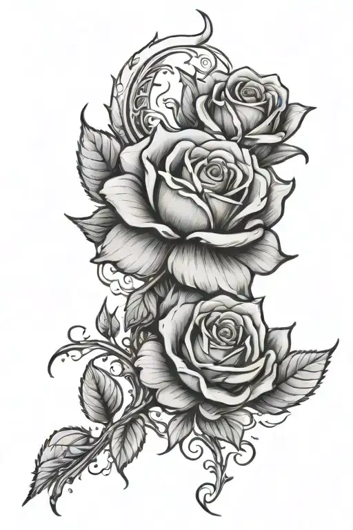 Moon Blood Rose Floral Design