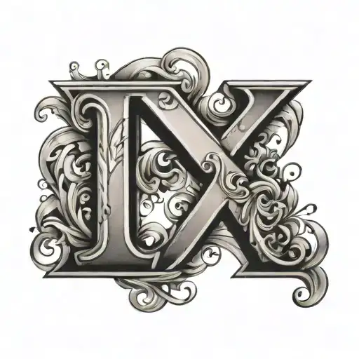 Letter K And Number 1 In Creative Style