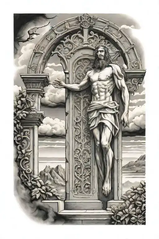 Gates Of Heaven And With Jesus Waiting