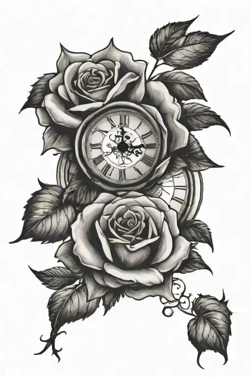 Rose And Clock